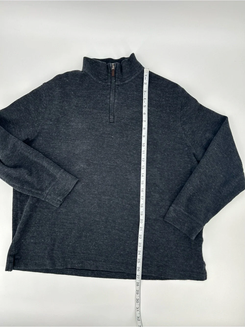 Polo Ralph Lauren Men’s Estate-Rib Quarter-Zip Pullover Charcoal Grey Size XL
